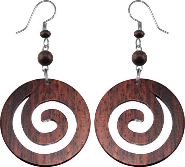 Produktbild Star Piercing Ohrring Spirale im Kreis aus Sonoholz (Sonoholz)