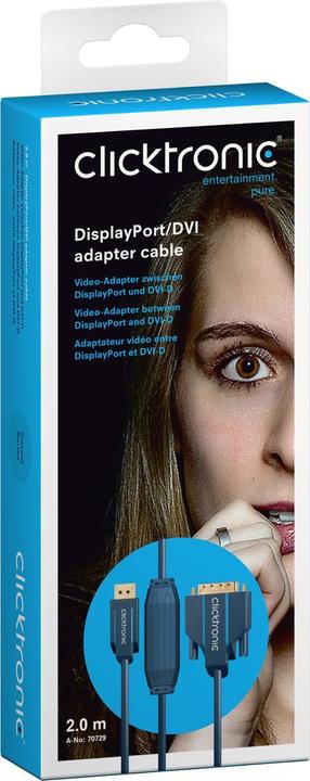 Produktbild clicktronic DisplayPort — DVI (2 m, DisplayPort, DVI)