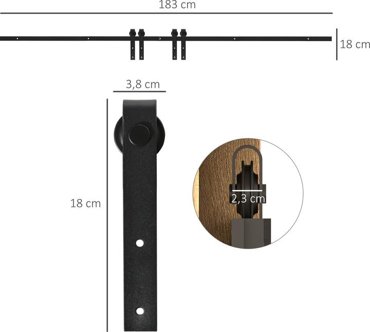 Produktbild Homcom Schiebetürsystem