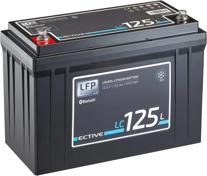 Produktbild Ective LC 125L LT 12V LiFePO4 Lithium Versorgungsbatterie 125 Ah (12 V, 125 Ah)