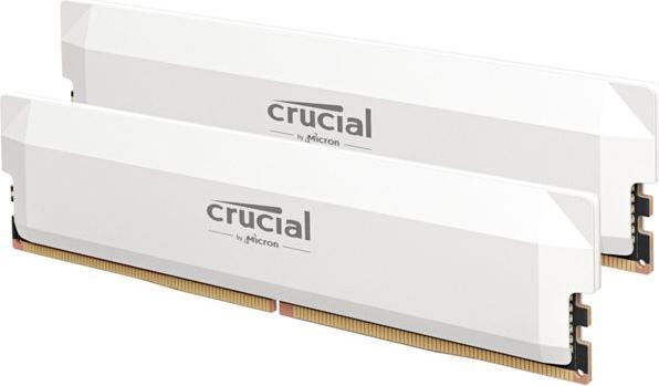 Actual product image Crucial Pro DDR5-6000 Kit 32GB 2x16GB UDIMM white Overclocking (2 x 16GB, 6000 MHz, DDR5 RAM, U-DIMM)