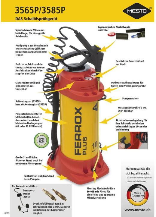 Actual product image Mesto High pressure sprayer FERROX PLUS 6 l, FPM (6 l)