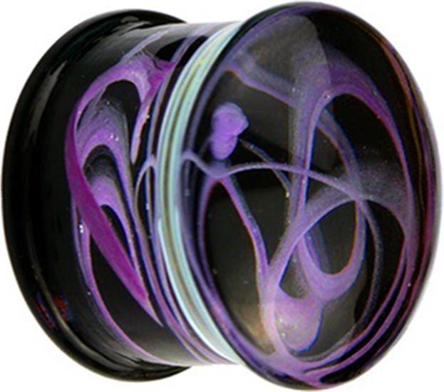 Produktbild Star Piercing Flared Plug Rauch violett aus Glas (ohne Messing, Glas)