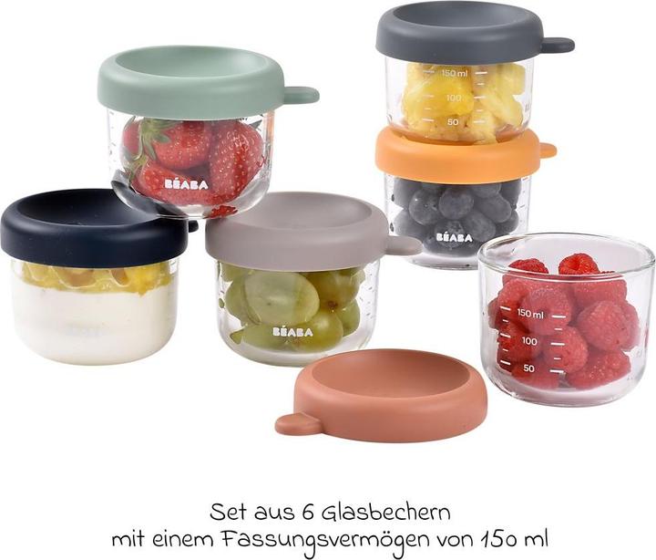Produktbild Beaba Set 6 Portionen Glas 150ml Sunrise