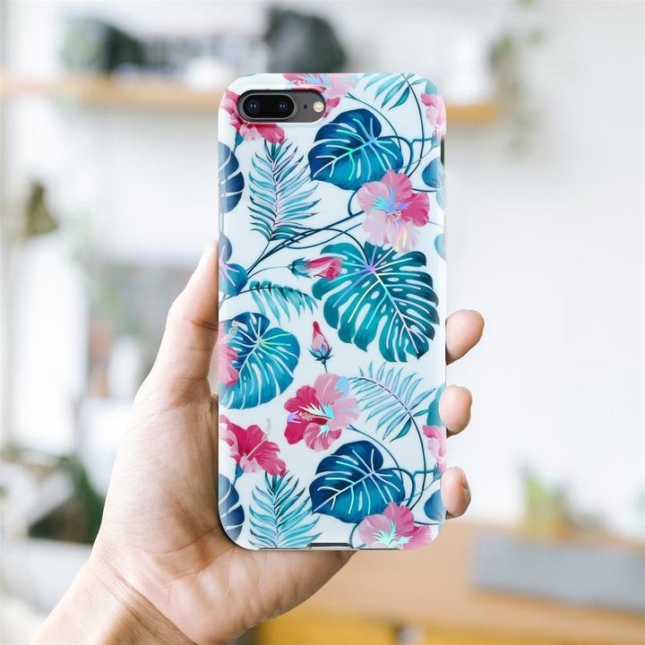 Image du produit Cadorabo Couverture IMD TPU Fleurs & Feuilles colorées (Apple iPhone 7s Plus, Apple iPhone 7 Plus)
