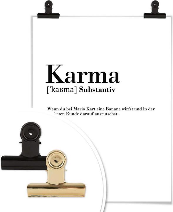 Produktbild Trenddeko Grammatik Karma (40 x 50 cm)