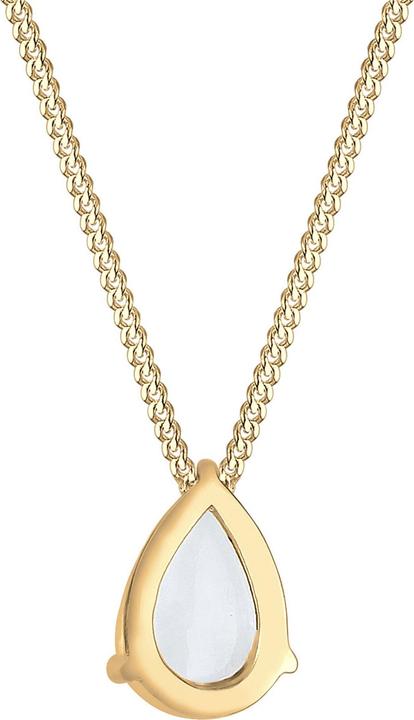 Produktbild Elli Tropfen (Mondstein, 925 Sterling Silber vergoldet, 45 - 55 cm)