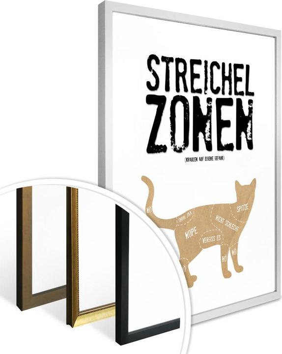 Image du produit Trenddeko Zones de caresses - Chat (24 x 30 cm)