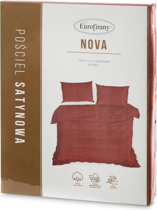 Image du produit Eurofirany EUROFIRANA NOVA Parure de lit en satin de coton de haute qualité, uni, 220 x 200 cm (Housse de couette, 220 x 200 cm)