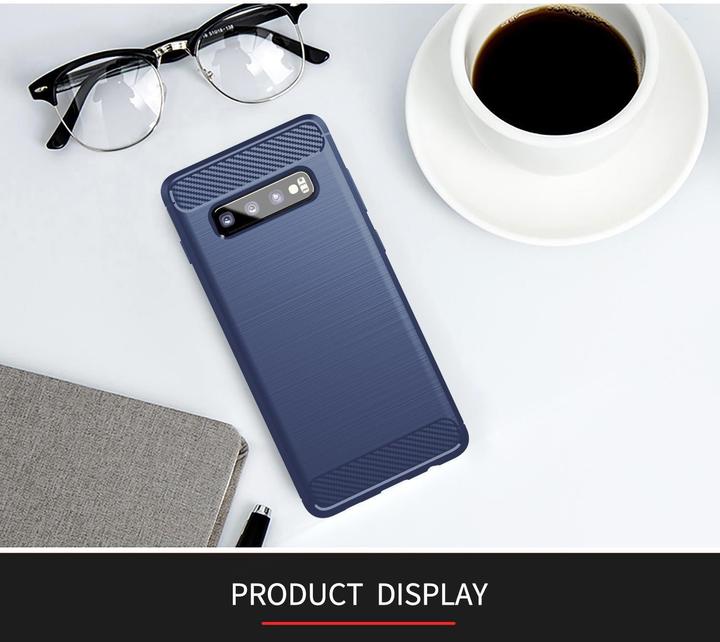 Image du produit Cadorabo TPU Ultra Slim carbon edelstahl Combi Cover (Samsung Galaxy S10)