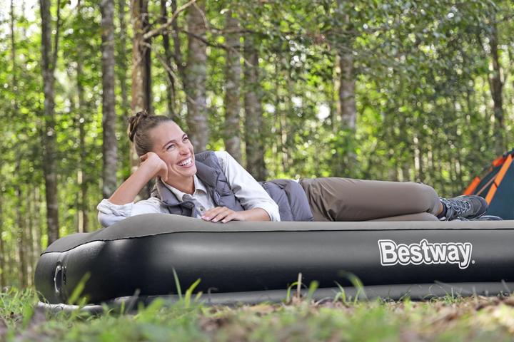 Actual product image Bestway Tritech Queen Air Mattress with Built-in USB Pump 2.03 m x 1.52 m x 36 cm