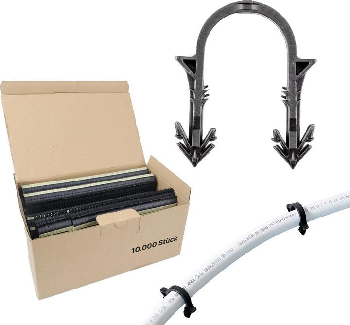 Image du produit Sanpro Agrafes, support de tube chauffant pour chauffage au sol, quantité 10.000 pièces