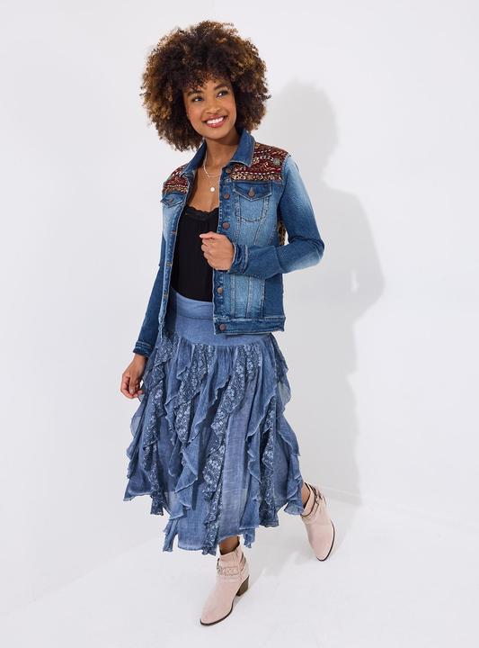 Immagine prodotto Joe Browns LIMITED EDITION Customised Beaded Back Denim Jacket (38)