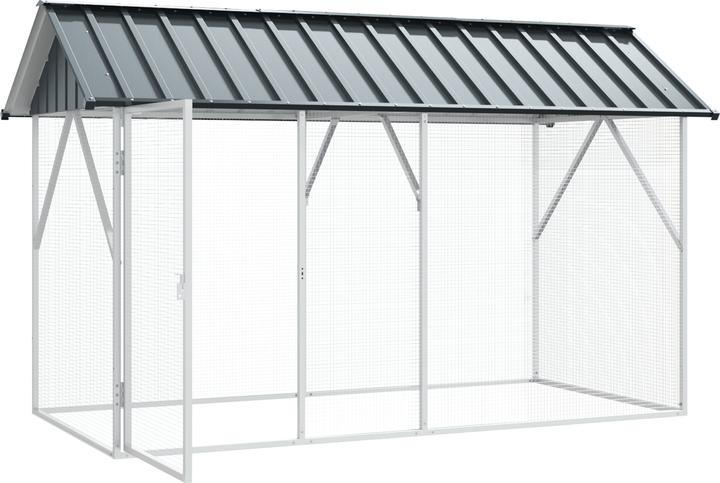 VidaXL Volière Anthracite 112x227x141 cm Acier