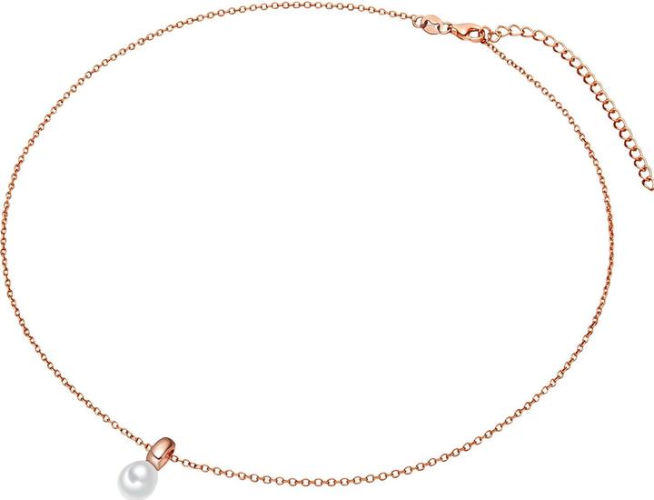 Image du produit Valero Pearls Femmes en argent sterling perle d'eau douce de culture or rose 42,0 cm chaîne de base + 7,0 cm (Argent 925, 42 - 49 cm)
