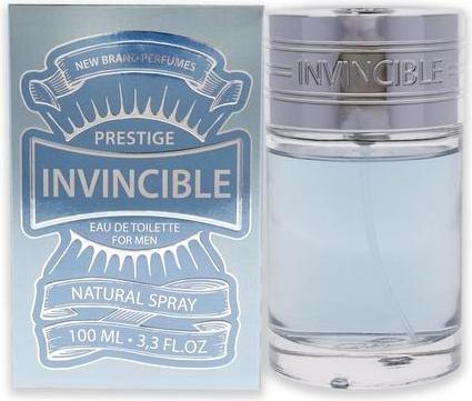 New Brand Prestige Invincible EDT Spray Men 3.3 oz (Eau de Toilette)