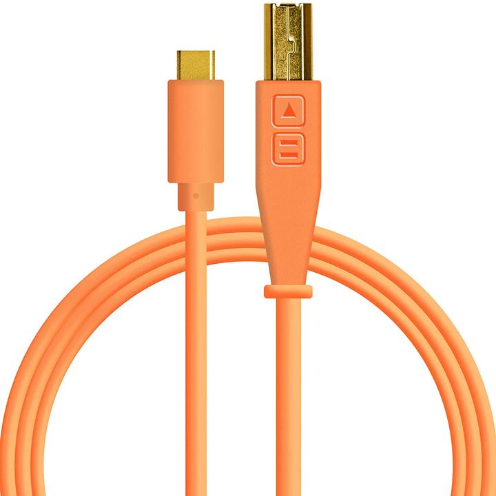 Actual product image DJTechTools Chroma Cables: USB-C neon orange (1.50 m)