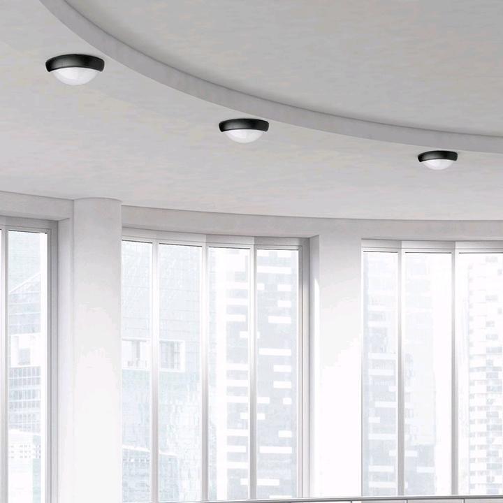 Produktbild V-TAC VT8010B 12W LED Full Oval Deckenleuchte Schwarzer Körper IP54 Warmweiss (840 lm)