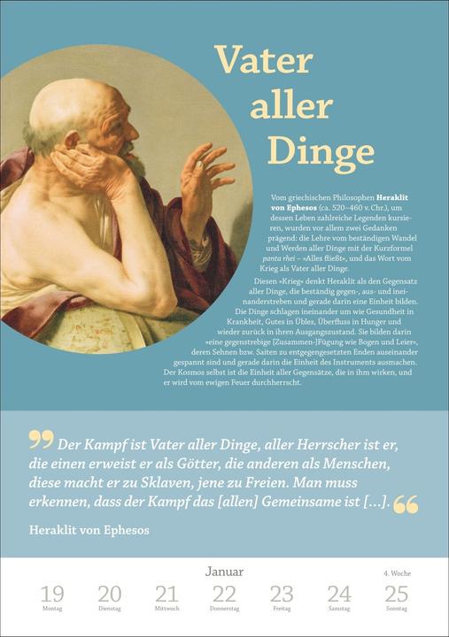 Produktbild Harenberg DIE ZEIT Philosophie Wochen-Kulturkalender 2026 - 53 Denkanstösse für 2026 (Deutsch)