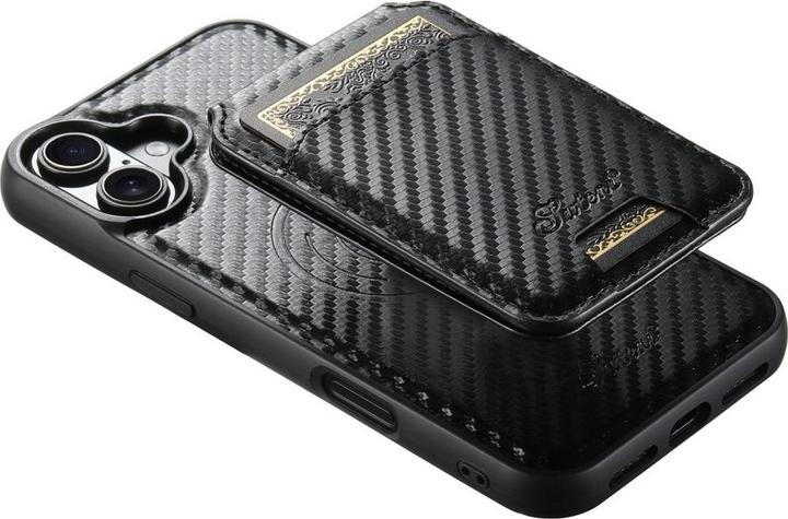 Immagine prodotto Ueli Express Copertina magnetica in carbon look con porta carte di credito staccabile (Apple iPhone 16)
