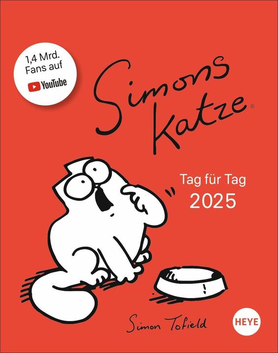 Produktbild Heye Simons Katze Tagesabreisskalender 2025 (11 x 14 cm, Deutsch)