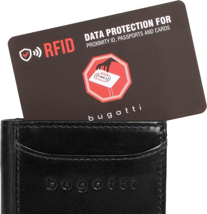Produktbild Bugatti Secure Slim - RFID Kreditkartenhalter mit Wiener Münzfach Romano