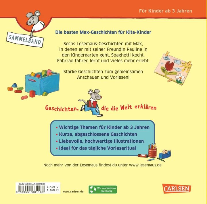 Immagine prodotto LESEMAUS Sonderbände: Die besten MAX-Geschichten für Kita-Kinder (Tedesco, Christian Tielmann, Sabine Kraushaar, 2023)