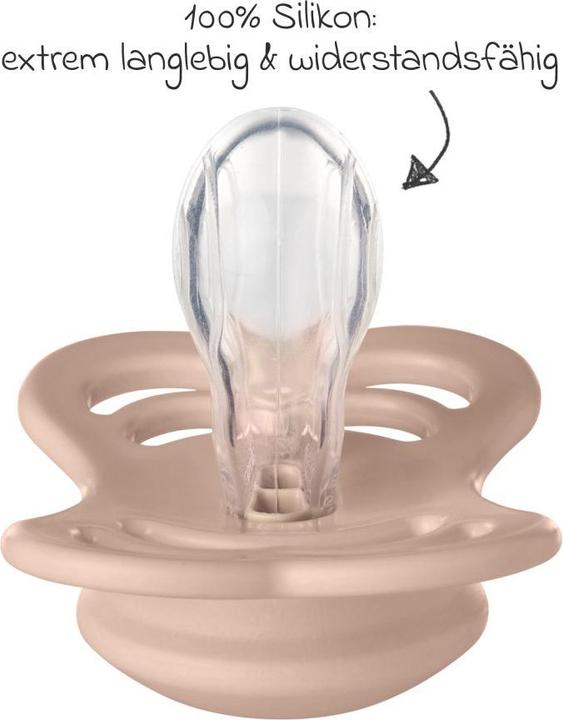 Actual product image Bibs Supreme silicone dummy (pack of 2), Blush & Ivory (size 2, 6-36M) (2 x, 6 - 12 M.)