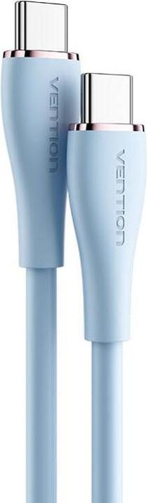 Image du produit Vention Câble USB-C 2.0 vers USB-C 5A TAWSG 1.5m Bleu clair Silicone (1.50 m, USB 2.0)