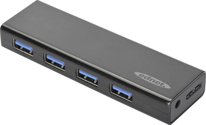 Image du produit ednet Hub USB 3.0, 4 ports, y compris le bloc d'alimentation (USB-A, 4 Ports)