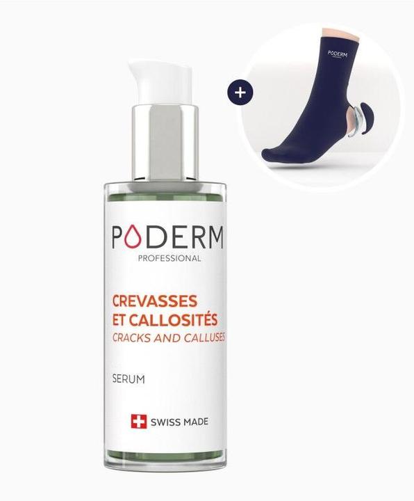 Actual product image Poderm Serum skin cracks and calluses 75ml + 1 pair of gel socks (Callus removers, 710.03 ml)