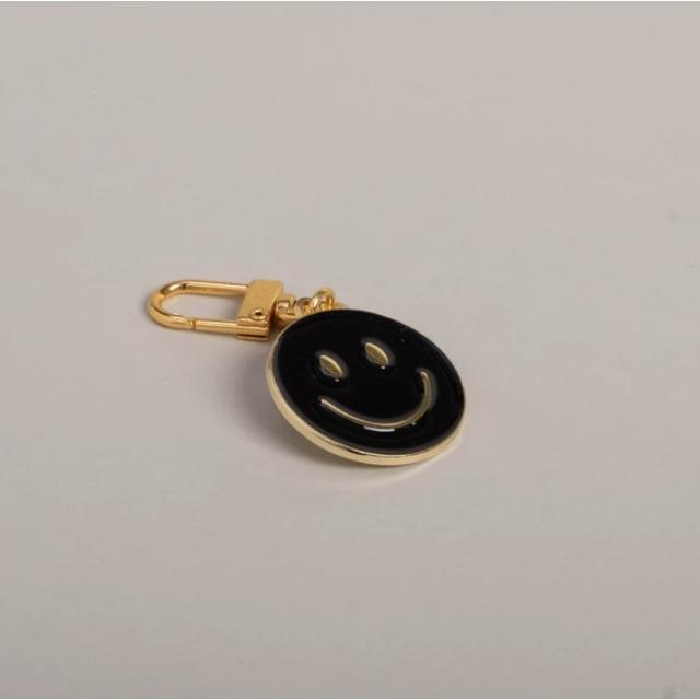 Eulenschnitt Schlüsselanhänger Smiley schwarz - von