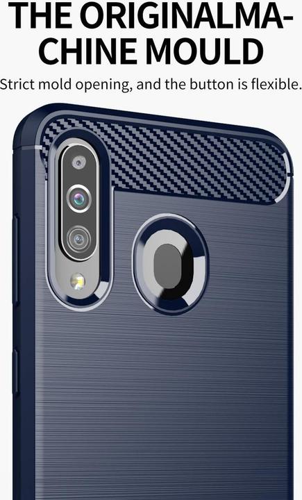 Actual product image Cadorabo TPU Ultra Slim carbon stainless steel Combi Cover (Samsung Galaxy A20s)