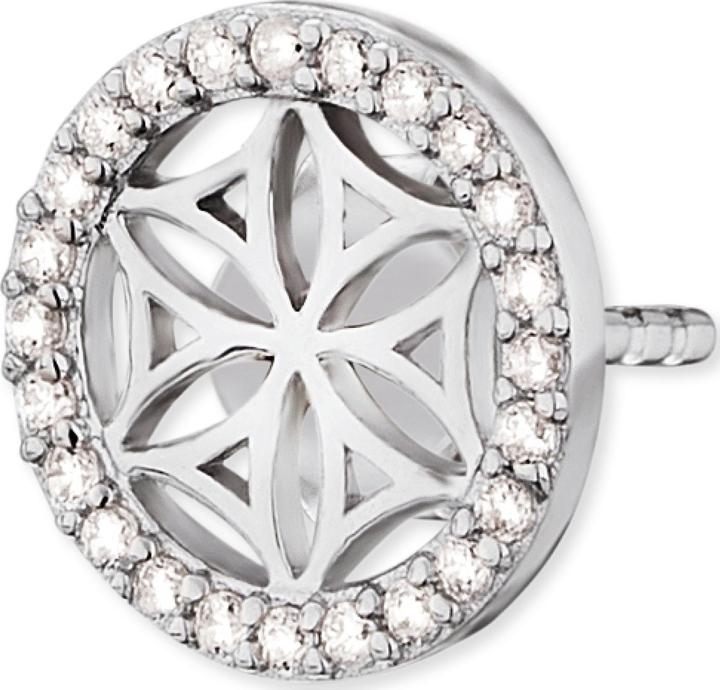 Actual product image Engelsrufer Balance ear stud life flower (925 silver rhodium-plated, Silver rhodium-plated)