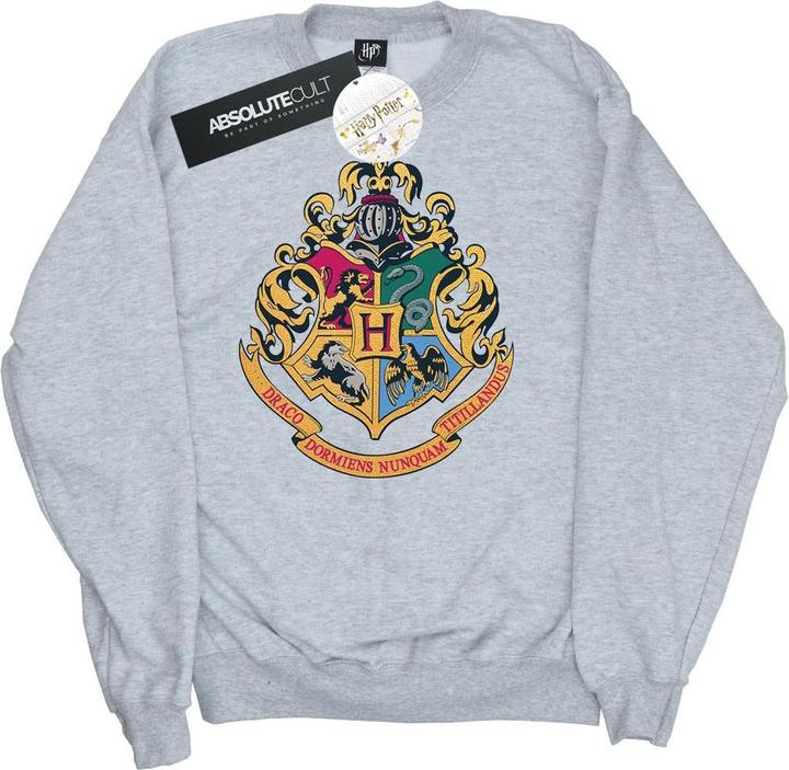 Actual product image Girls Hogwarts Crest Gold Ink Sweatshirt (140, 146)