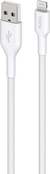 Image du produit Puro Câble d'alimentation et de synchronisation des données entre USB-A et Lightning 1,2m (1.20 m, USB 2.0)