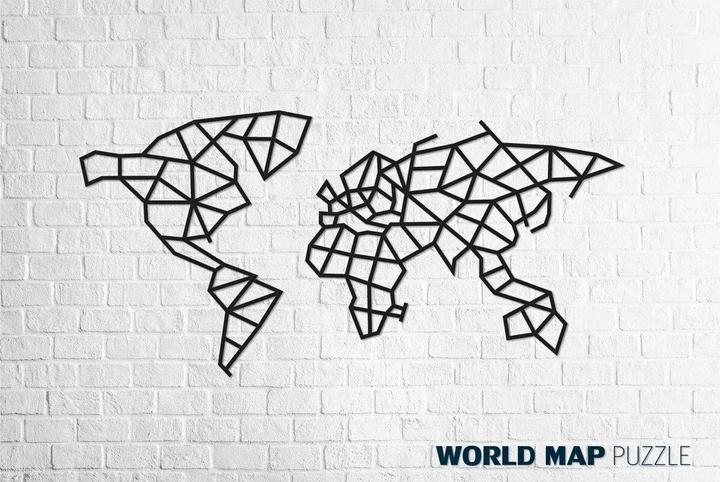 Image du produit Eco Wood Art Carte du monde des continents