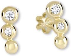 Actual product image Brilio Gold earrings with clear crystals 239 001 00255