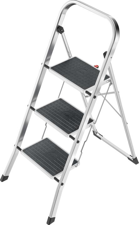 Hailo K70 StandardLine, escabeau aluminium, 3 marches (Échelle deux plans, 106 cm)
