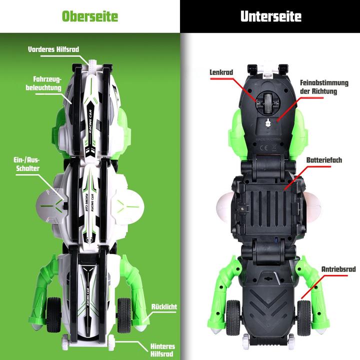 Produktbild Hermex RC Stunt Car Ferngesteuertes Auto Stunt-Auto Rennauto Spielzeugauto