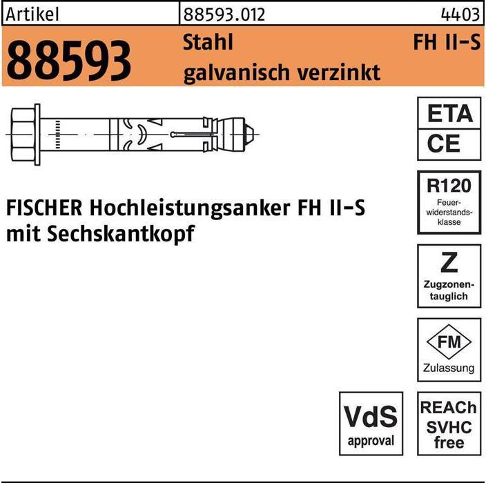 Produktbild Fischer Hochleistungsanker FH II 24/50 S (10 Stk.)