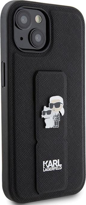 Productafbeelding Karl Lagerfeld KLHCP15MGSAKCPK iPhone 15 Plus 6,7" czarny/zwart hardcase Gripstand Saffiano Karl&Cho (Apple iPhone 15 Plus)