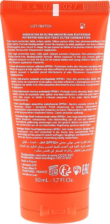 Nährwerte und Zutaten Crème Sun Protection Factor 50 + (re) (Sonnencreme Gesicht, SPF 50+, 50 ml)