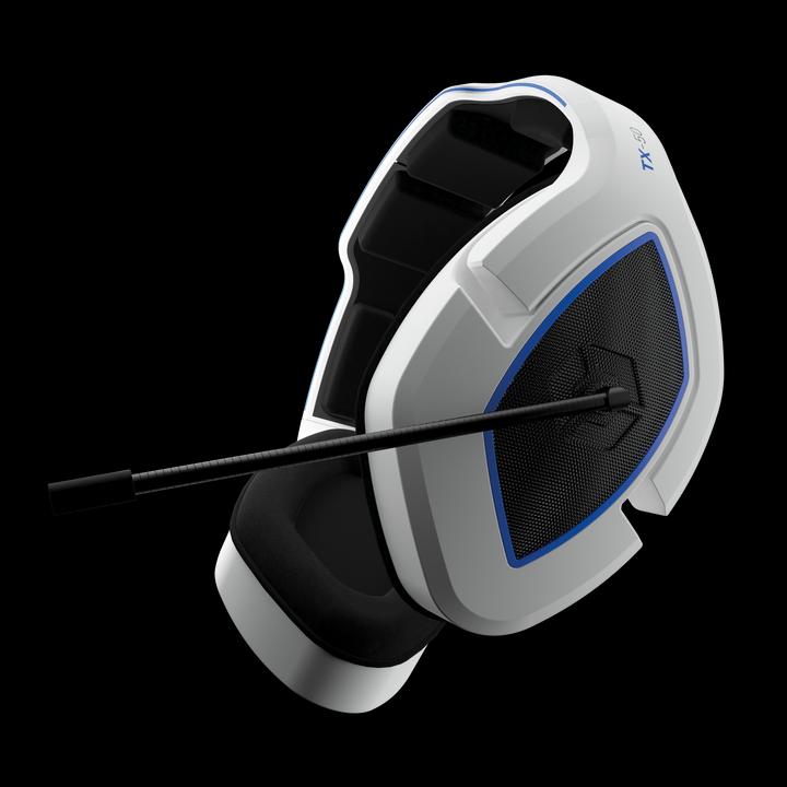 Actual product image Gioteck Headset TX-50, stereo, white/blue,3.5mm jack,1.4m (Cable)
