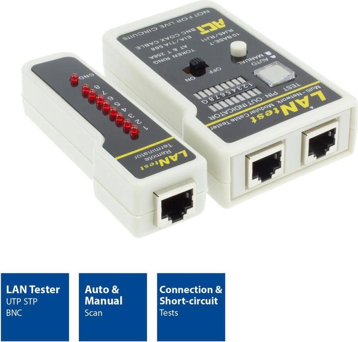 Image du produit Intronics Testeur LAN - UTP/ FTP/BNC