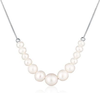 Actual product image JVD Luxury Silver Necklace With Real Pearls