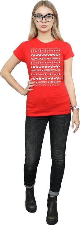 Immagine prodotto Disney Mickey And Minnie Christmas Fair Isle Maglietta Donna (L)