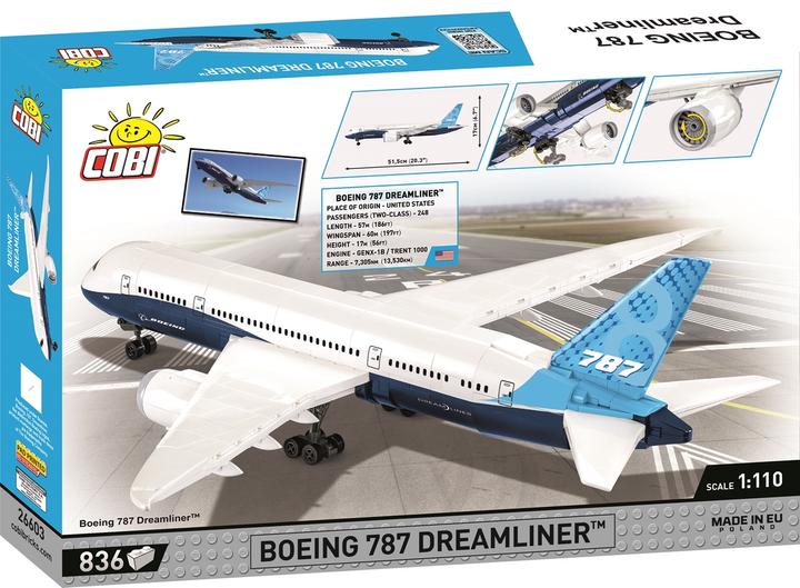 Actual product image Cobi Boeing 787 Dreamliner / 836 pcs