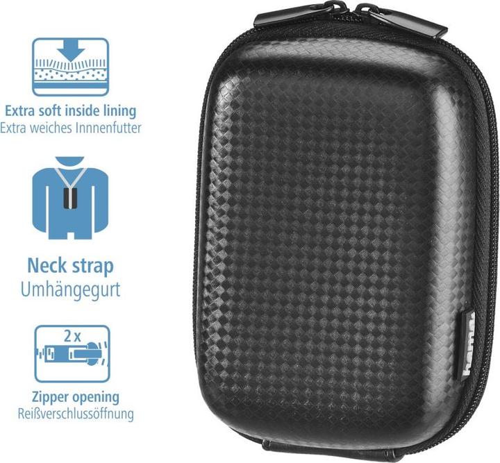 Immagine prodotto Hama Hardcase Carbon Style 60L, borsa per macchina fotografica (Custodia per fotocamera, Kamera Bereitschaftstasche, 0.60 l)
