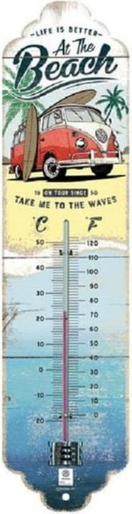 Immagine prodotto Nostalgic-Art Merchandising Termometro VW Bulli Beach 6,5 x 28 cm